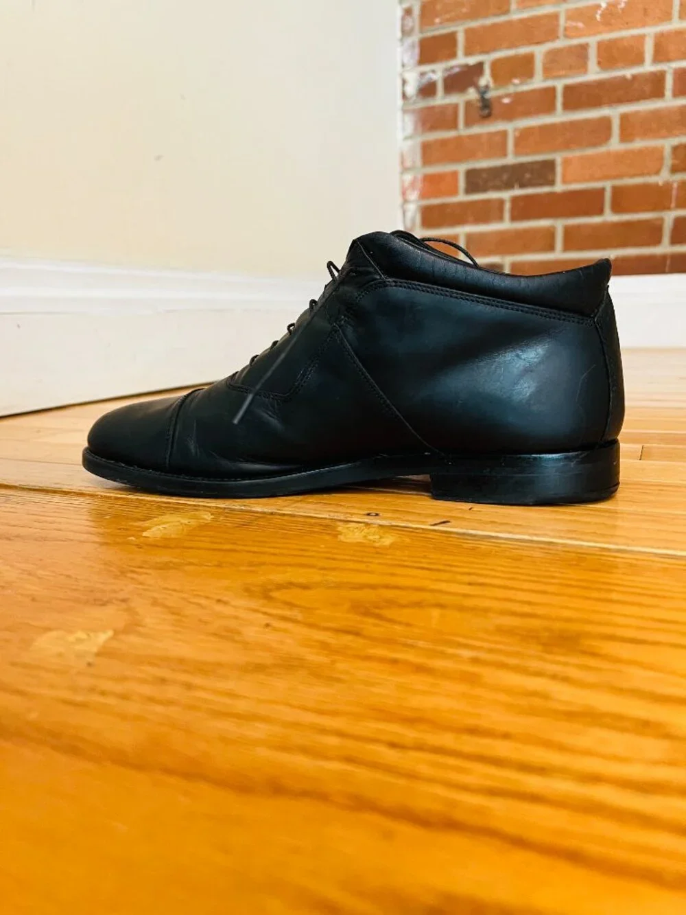 Domani Made In Italy By Johnston & Murphy black Calfskin Ankle-boot Size 9.5 M
